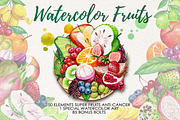 Watercolor Fruits Vol. 4, an Illustration by Graphobia | Creative Market