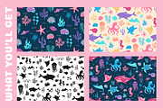 Sea Animals Marine Art Vector Set, an Animal Illustration by Neliakott ♥ (Thumbnail 6 of 11)