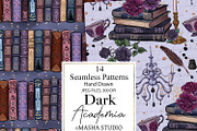 Dark Academia Seamless Paper Pack, a Pattern Graphic by Masha  Studio (Thumbnail 3 of 8)