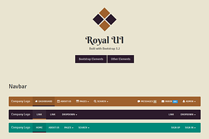 Royal UI - Bootstrap 3 Skin