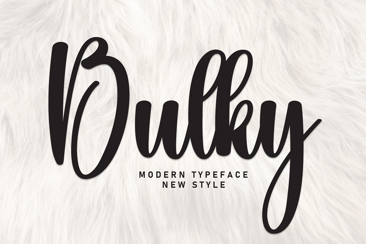 Bulky | Script Font, a Handwritten Font by Scratchones (Photo 1 of 9)
