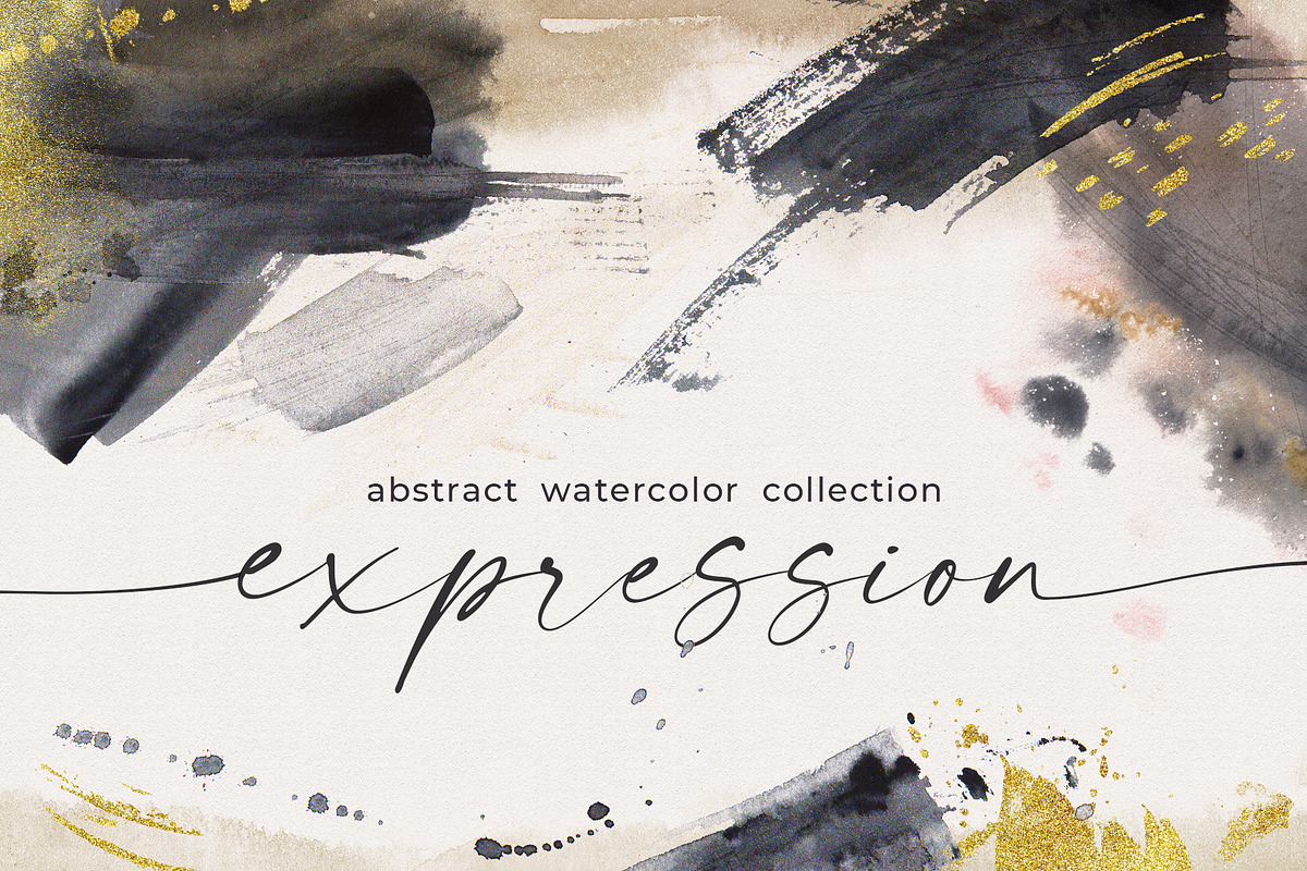 Abstract Watercolor Set. Expression, a Decorative Illustration by LeiaSW (Photo 1 of 10)