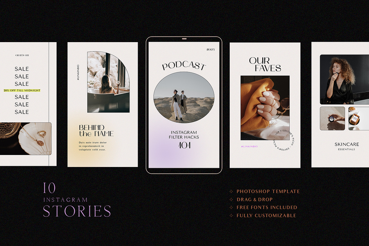 Instagram Posts & Stories CANVA & PS, a Social Media Template by Signture Muse Design (Photo 2 of 10)