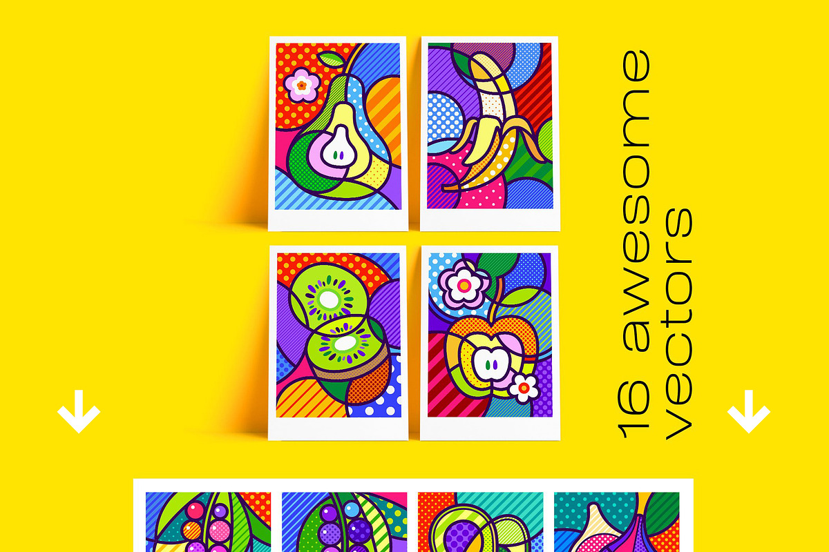 JUICY FRUITS Pop Art Collection XXL, a Food Illustration by Lilli Jemska Studio (Photo 2 of 5)
