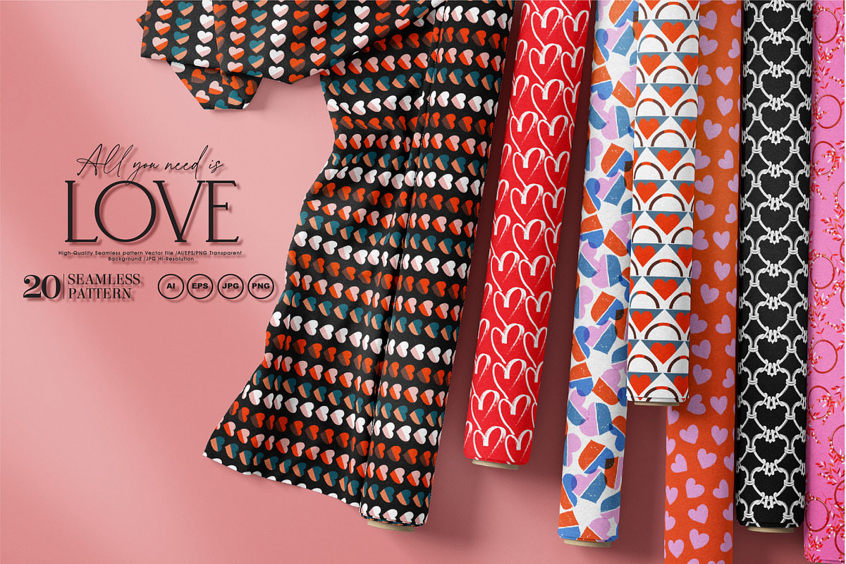 All you need is Love - SALE, a Pattern Graphic by MSNTY STUDIOX (Photo 2 of 18)