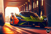 Supercar in the City Illustration, a Wallpaper Graphic by Other Side Art (Thumbnail 2 of 8)
