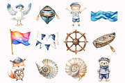Nautical Watercolor Clipart, an Illustration by Design Market (Thumbnail 4 of 4)