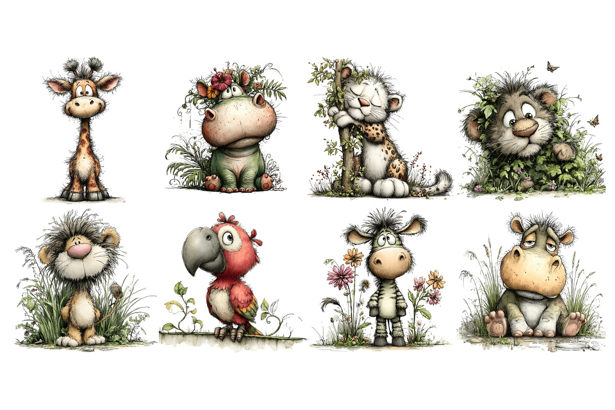 Jungle Animals PNG Clipart, an Animal Illustration by Nicolle's Colorful Art (Photo 4 of 4)