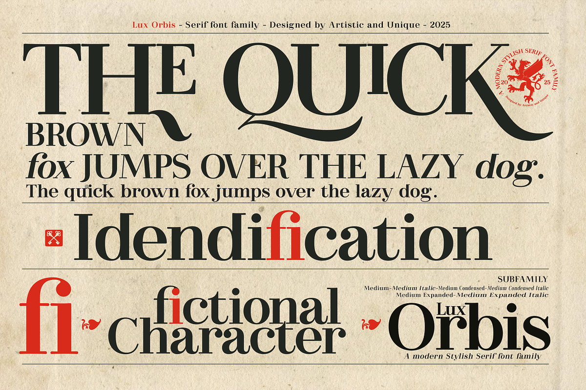 Lux Orbis - Serif font family, a Font by Artistic & Unique (Photo 15 of 15)