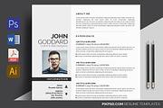 Minimal Resume/ CV Set, a Resume Template by graphicforest (Thumbnail 2 of 7)