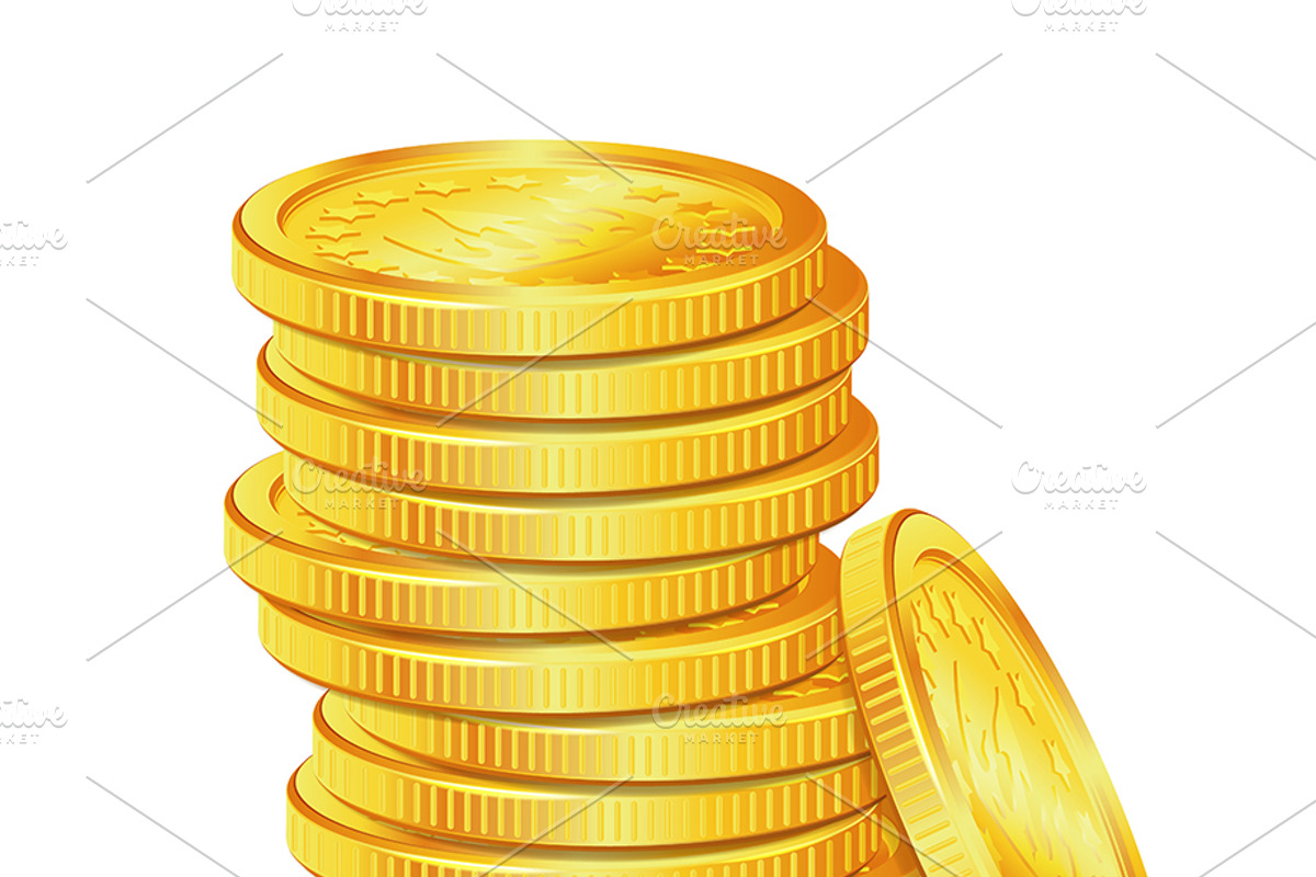 Money, Paper currency, Bitcoins Gold, a Finance Illustration by TAlex (Photo 4 of 6)