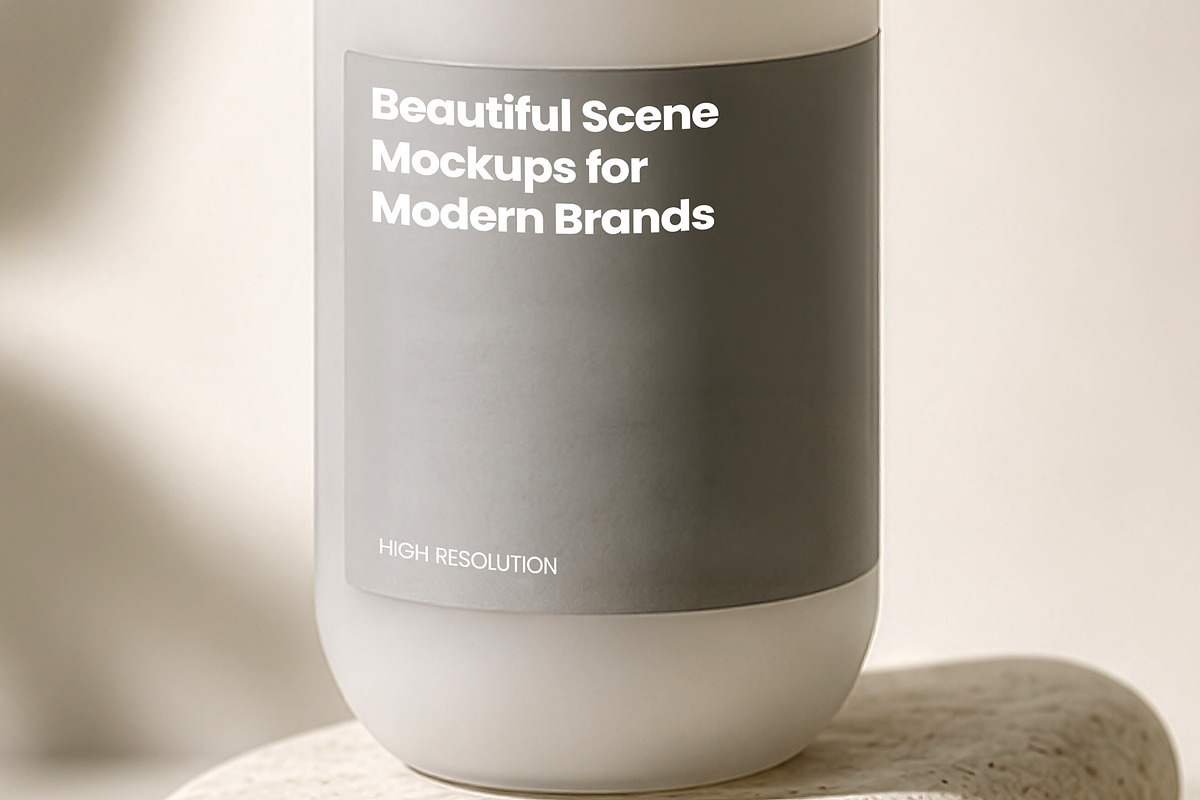 Cosmetic Bottle Mockup, a Packaging Mockup by We Design Everyday (Photo 4 of 5)