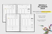 2024 MONDAY & SUNDAY START PLANNER, a Stationery Template by MNT-Creator (Thumbnail 2 of 11)