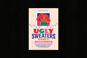 Ugly Sweaters Party Flyer, a Flyer Template by DesignWorkz