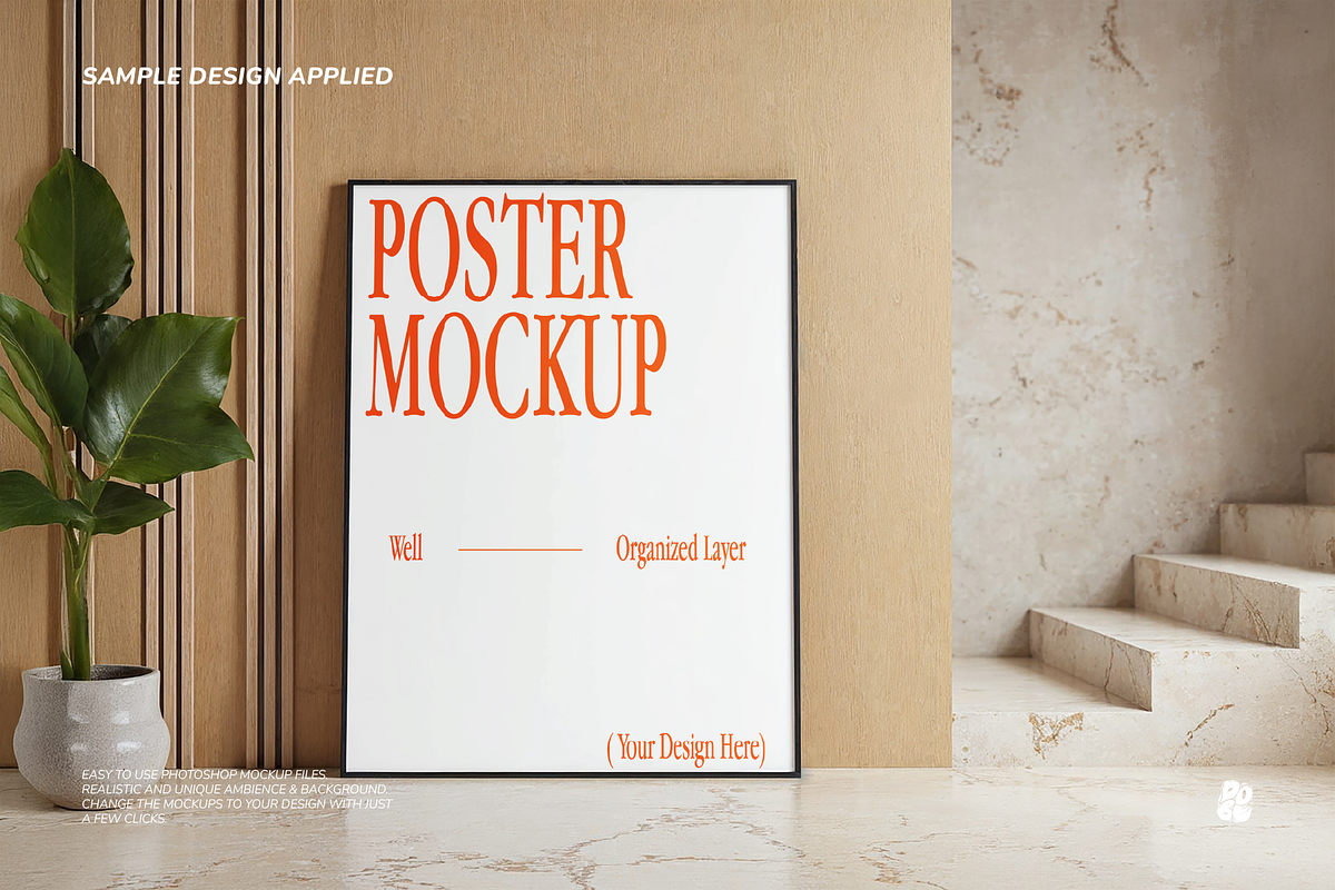 Minimalist Black Frame Mockup Vol 1, a Household Mockup by DOBE Studio (Photo 5 of 10)