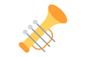 Party Trumpets Flat Icon, a Duotone Icon by Pexelpy
