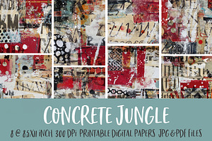 Concrete Jungle Printable Textures