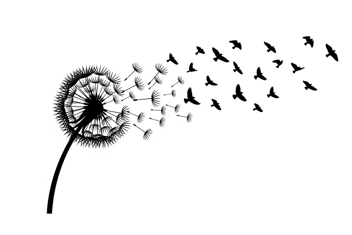 Dandelion Blow Silhouette Bundle, an Illustration by yasushie (Photo 29 of 31)