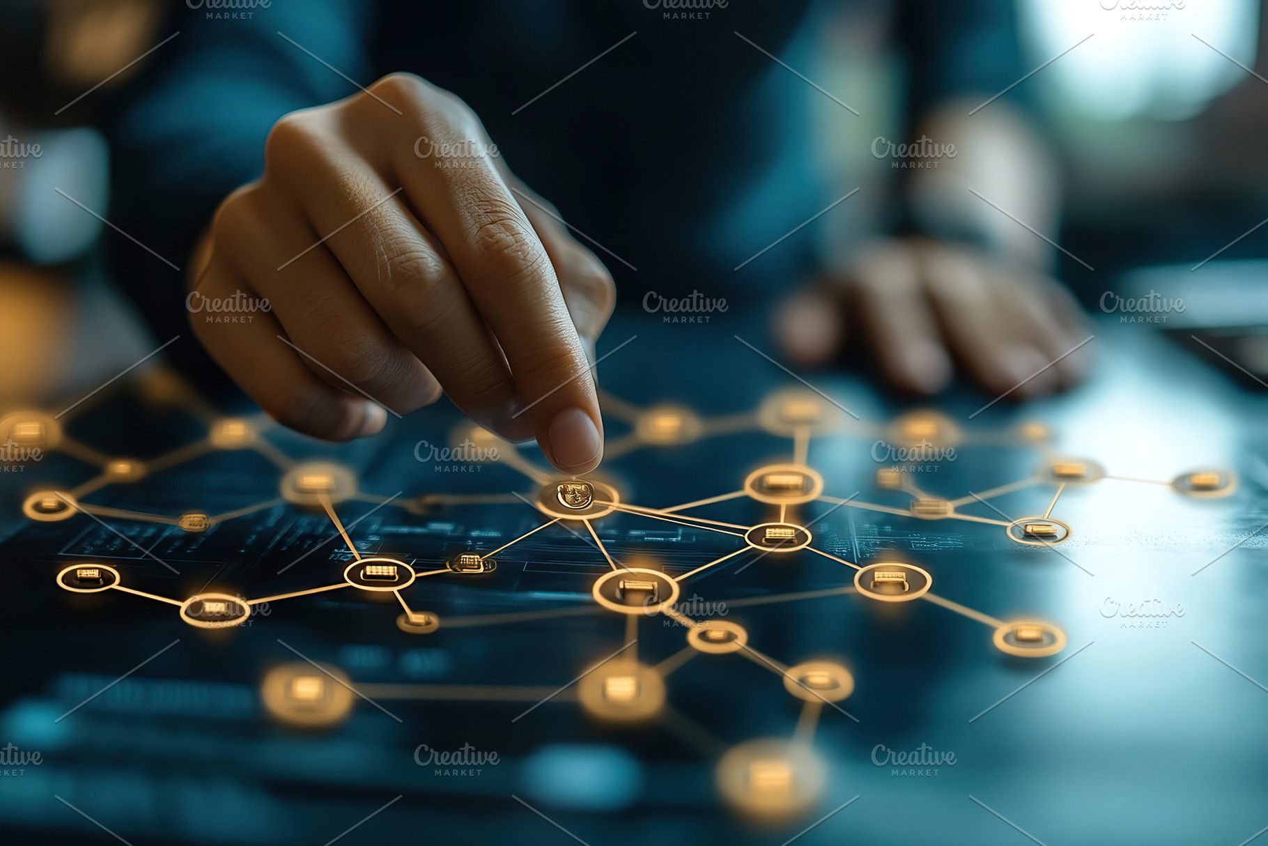 Concept of business teamwork and network, a Photo by AlyaAnd