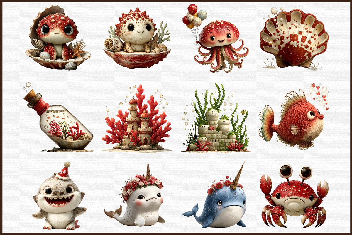 Watercolor Under the Sea Clipart, an Illustration by Sublimation Artist (Photo 3 of 6)