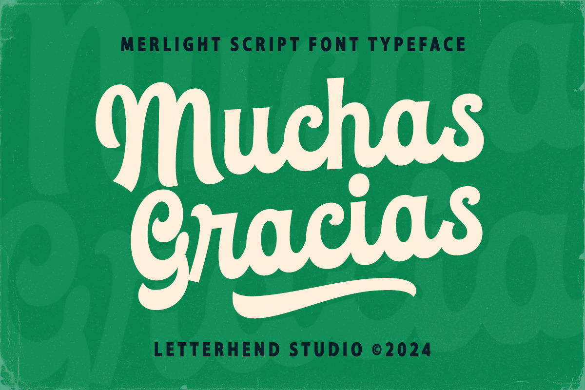 Merlight Bold Script, a Script Font by Letterhend Studio (Photo 8 of 9)