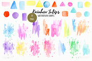 Watercolor Design Kit Rainbow Tulips, a Card Template by Corner Croft (Thumbnail 3 of 6)