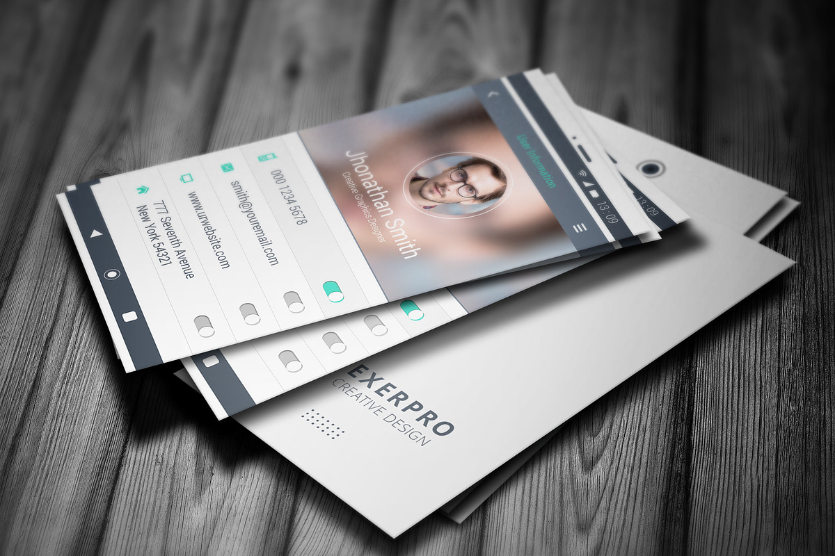 Smart Phone Style Business Card, a Business Card Template by Shapnochura Design Studio (Photo 4 of 6)