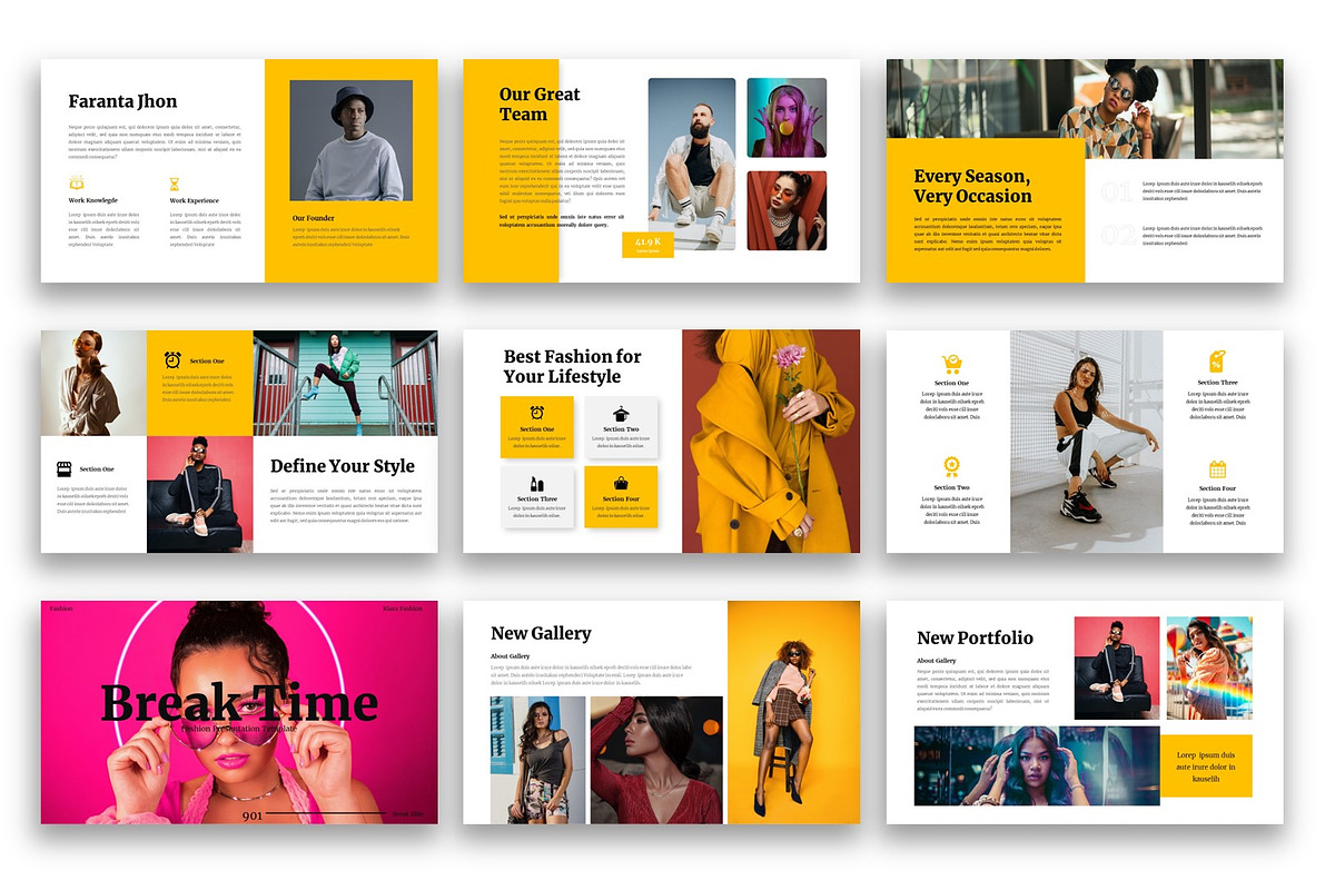 Kiara–Fashion Google Slide Template, a Presentation Template by kreatifreya (Photo 3 of 5)