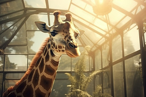 Young giraffe at the zoo, an Animal Photo by AlyaAnd