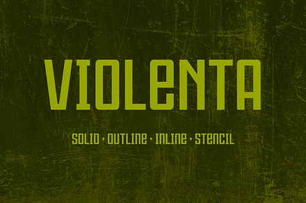 Violenta Font Family, a Sans Serif Font by Graviton Font Foundry