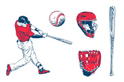 Baseball engraved odjects & emblems, an Education Illustration by Akimo Mia (Thumbnail 4 of 8)