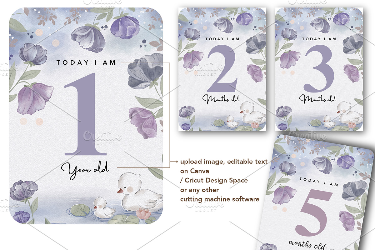 Cute duck Birth Announcement card, a Design Template by hanacrochetdesign (Photo 8 of 12)