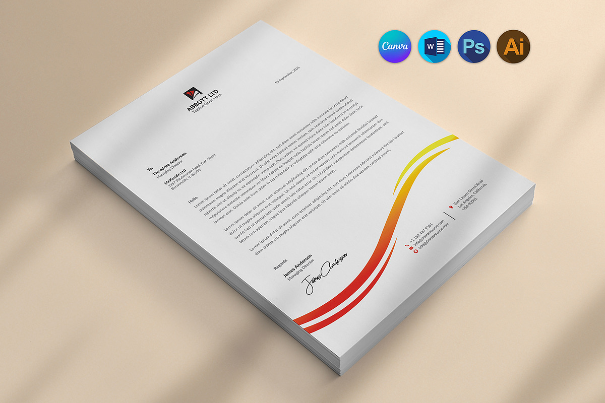 Letterhead, a Stationery Template by DesignDevisers (Photo 6 of 10)