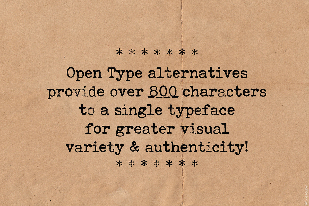 Clerk | Typewritten Display Type!, a Slab Serif Font by StudioWorks (Photo 4 of 10)