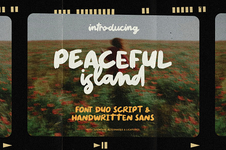 Peaceful Island - Font Duo, a Script Font by Invasi Studio