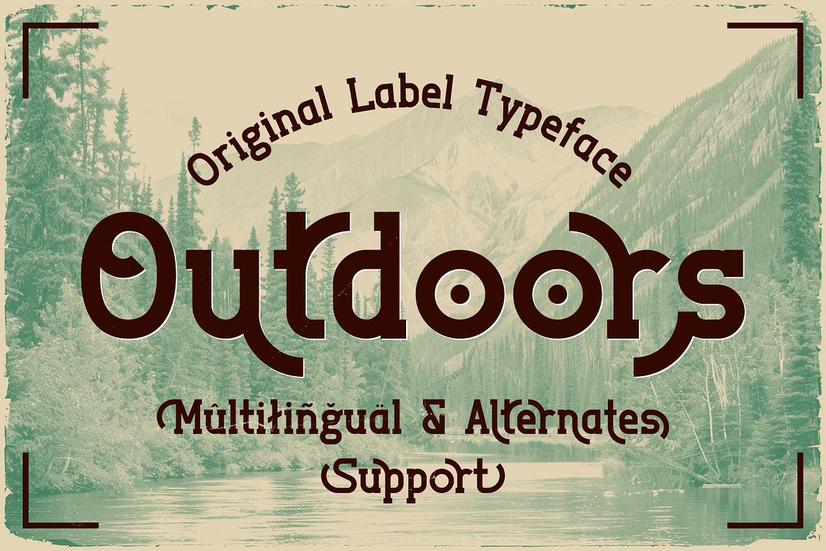 Outdoors Vintage Label Font, a Slab Serif Font by JumboDesign (Photo 1 of 6)