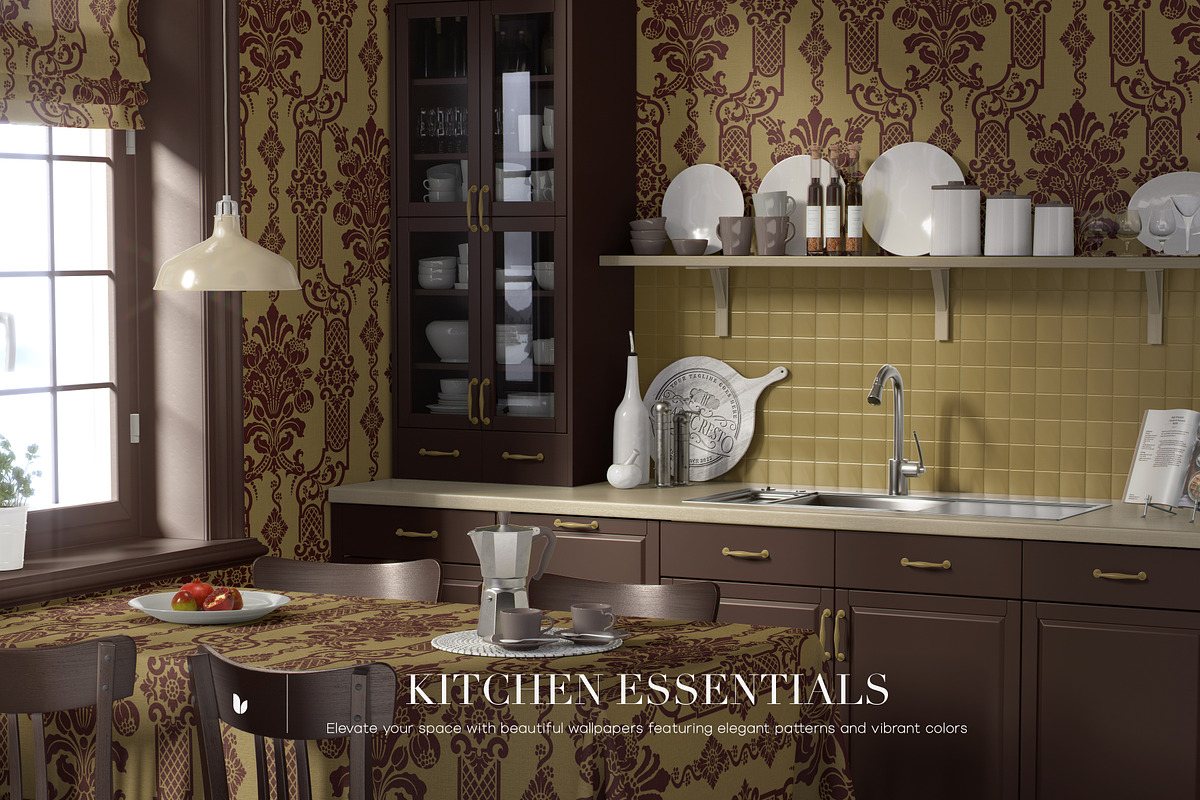 Palace Damask Traditional Patterns, a Pattern Graphic by LEAFure (Photo 6 of 8)