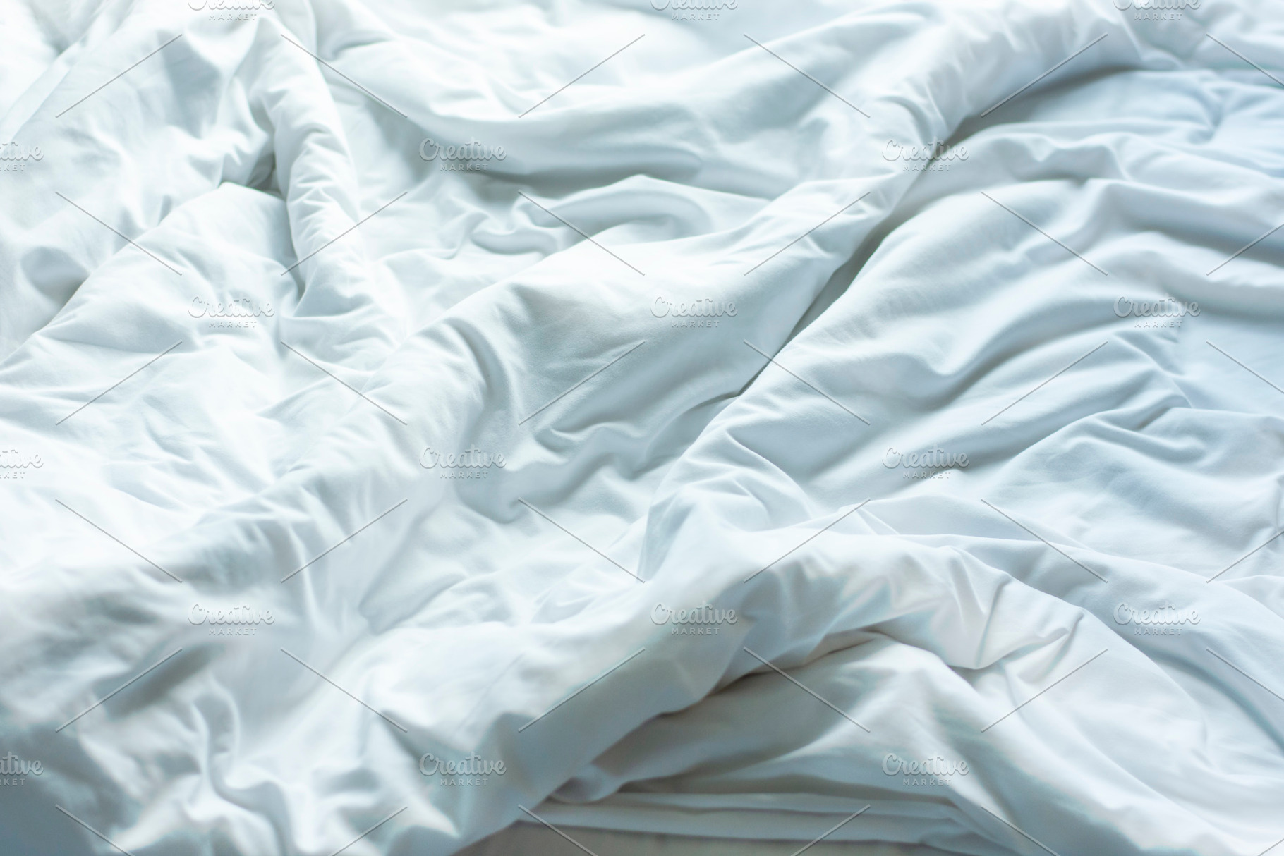 White sheets, wrinkled duvets., a Health & Medical Photo by rakoptonLPN