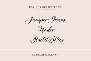 Juniper Script Font