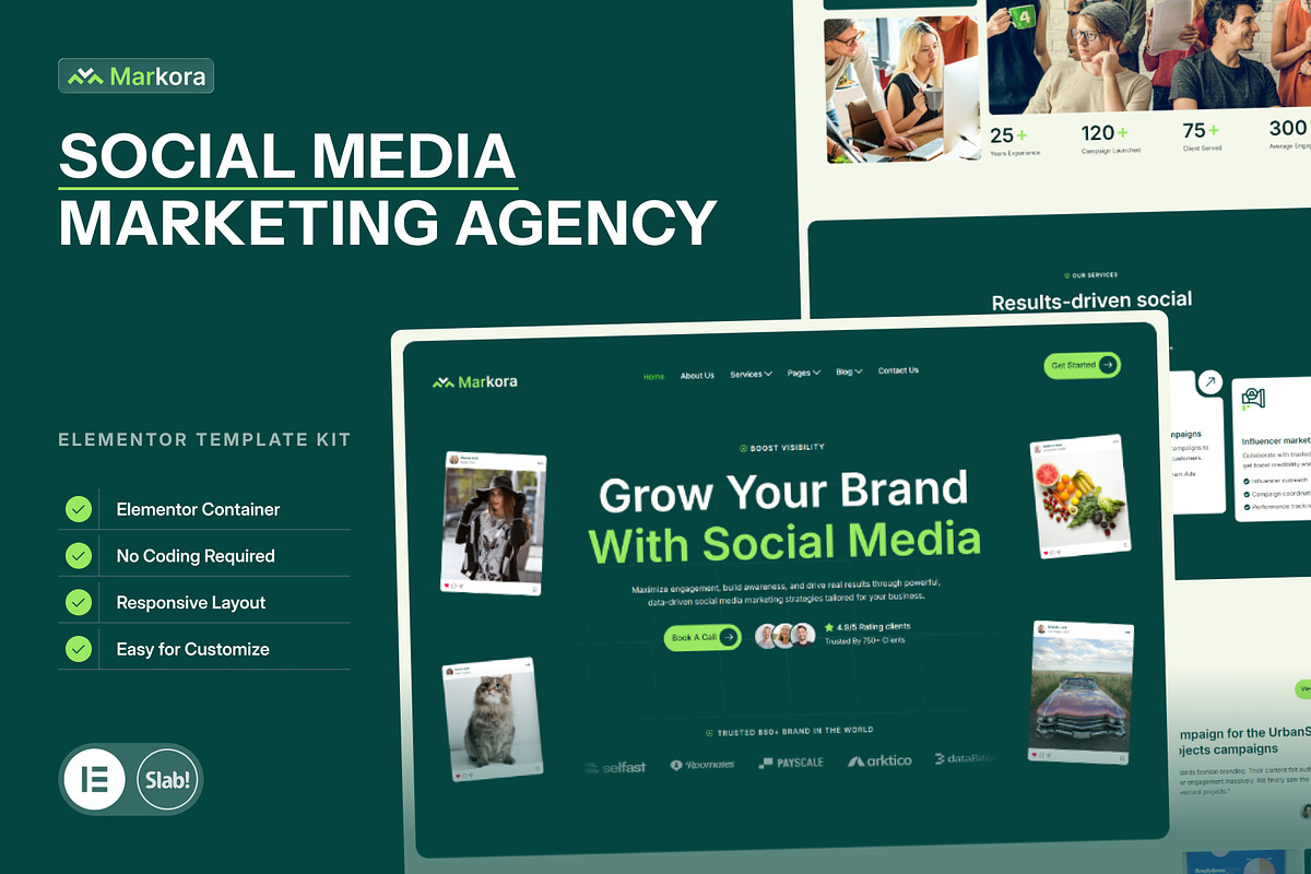 Markora - Social Media Marketing, a WordPress Template by SLAB! Design (Photo 1 of 5)