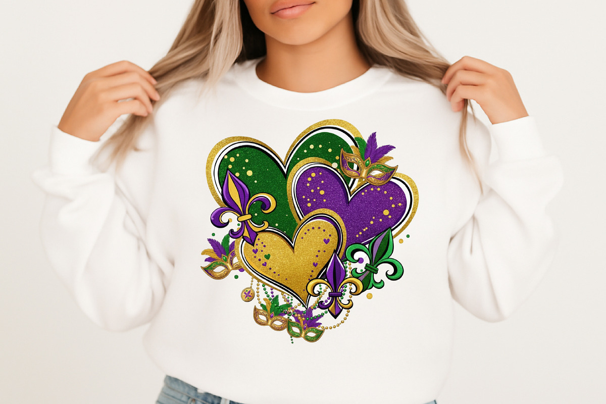 Heart Mardi Gras PNG, Mardi Gras PNG, an Illustration by Designking (Photo 4 of 4)