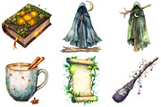 Cozy Magic Fairy Forest Witch png, an Illustration by Watercolor design (Thumbnail 3 of 5)