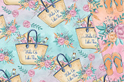 Poolside Digital Papers, a Pattern Graphic by Phantasia Design (Thumbnail 2 of 7)