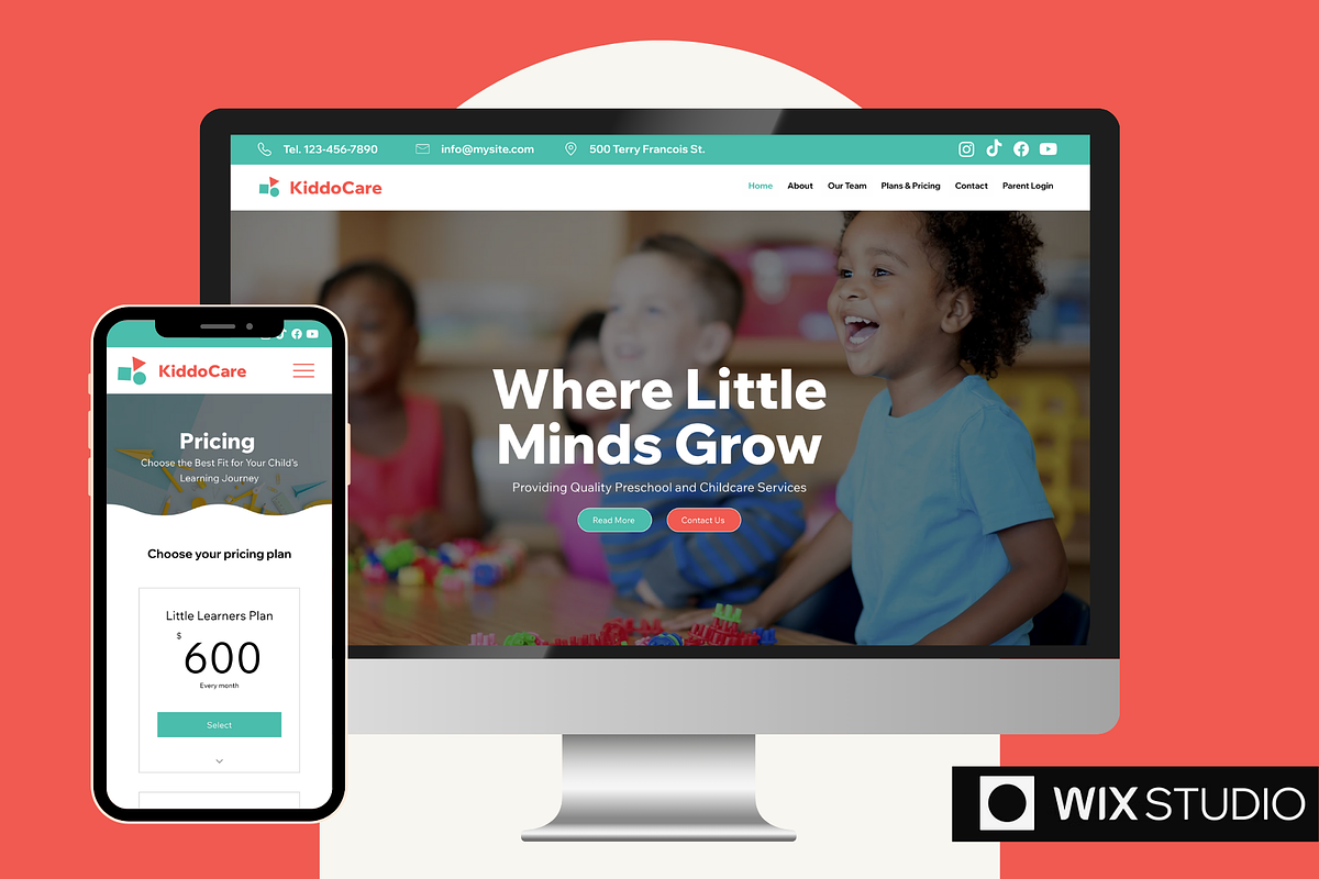 Childcare & Babysitting Wix Template, a Wix Template by Collette Collabs (Photo 1 of 7)