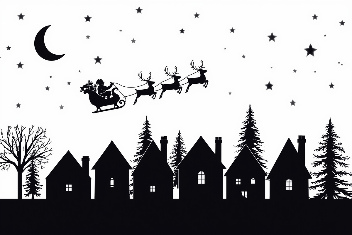 Christmas Sky Vector Collection, an Illustration by jahid234 (Photo 8 of 20)