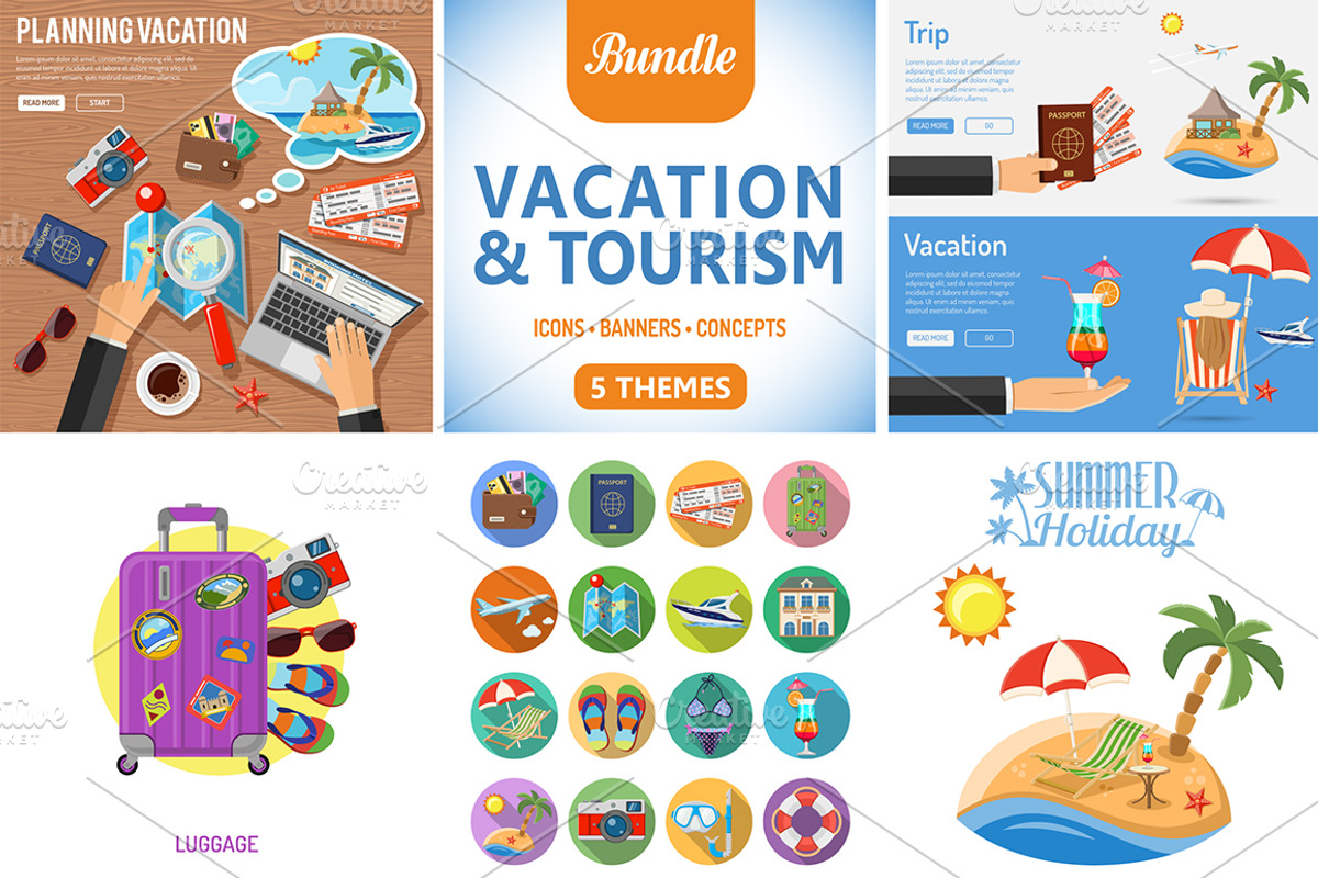 Vacation and Tourism Themes, a Technology Illustration by TAlex (Photo 1 of 6)