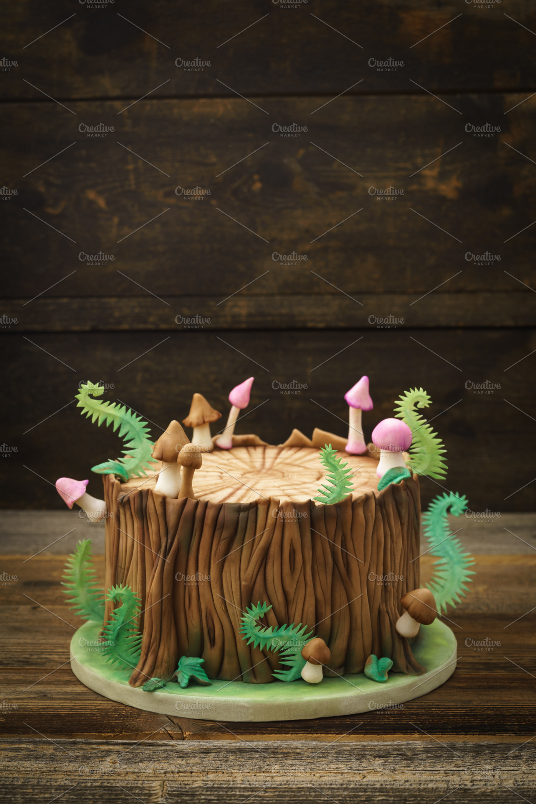Enchanted forest cake containing cake, woodland, and forest, a Food & Drink Photo by Elisabeth Cölfen