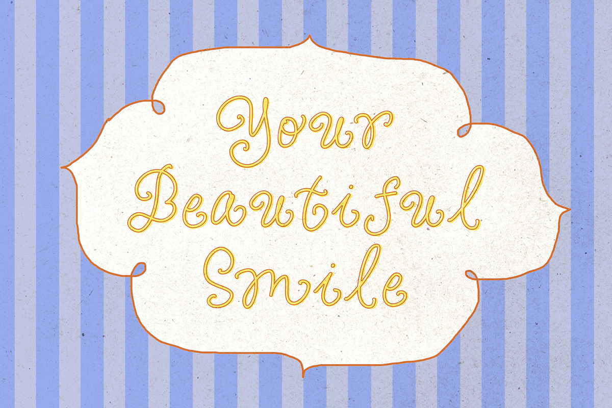 Curly Blush Cute Curly Script, a Handwritten Font by Littlehand (Photo 5 of 9)