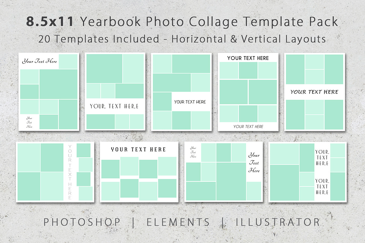 8.5x11 Photo Yearbook Album Template, a Templates & Theme by Loveurstyle Designs (Photo 1 of 4)