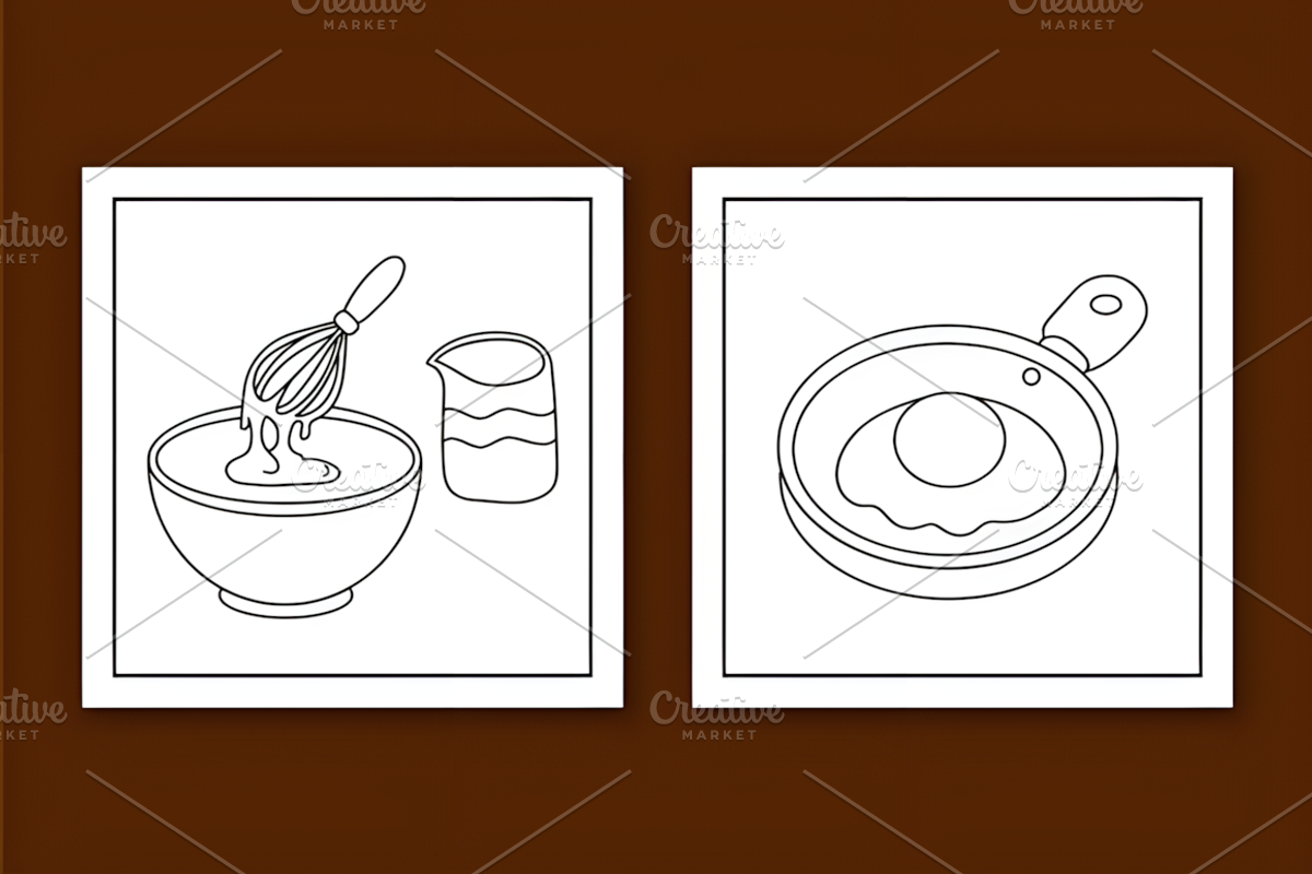 Cozy Kitchen Bold & Easy Coloring, a Food Illustration by Design Station (Photo 2 of 3)